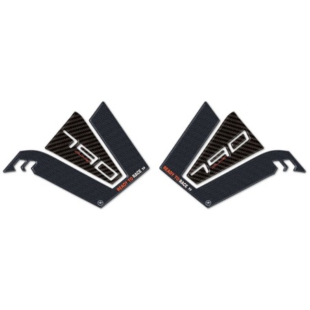 2 ADESIVI in resina gel 3D PROTEZIONI LATERALI compatibili per MOTO KTM 790 DUKE